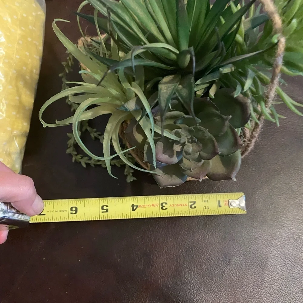 Hanging faux succulents